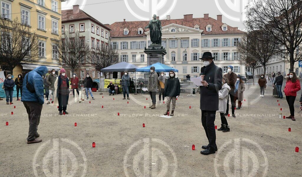 Protestcamp "Moria evakuieren" in Graz am 07.02.2021