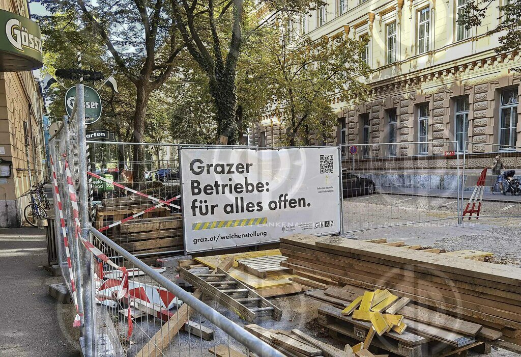 Umbau Neutorgasse in Graz am 14.10.2023